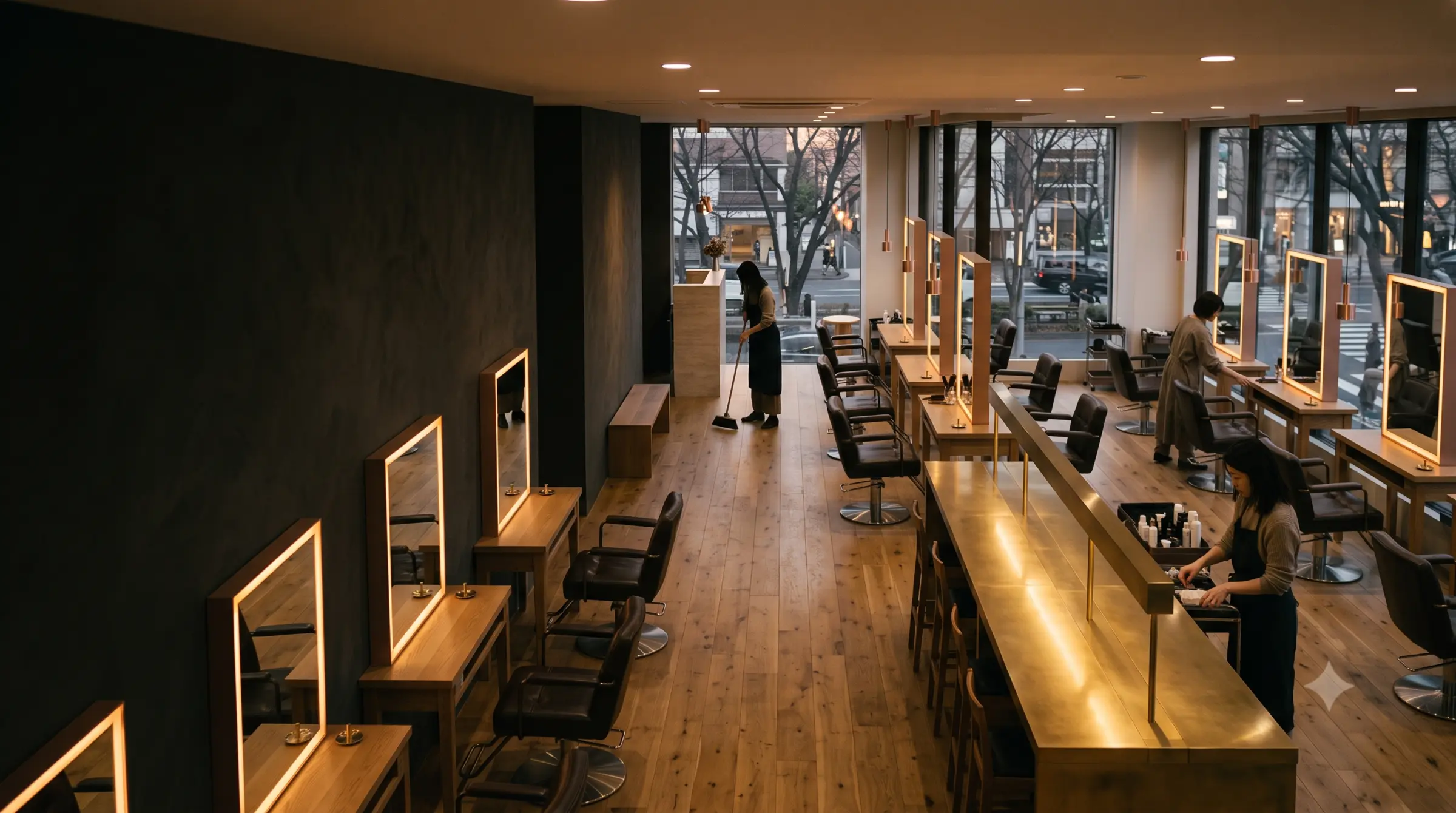 奥行きのあるLUMIÈREの店内