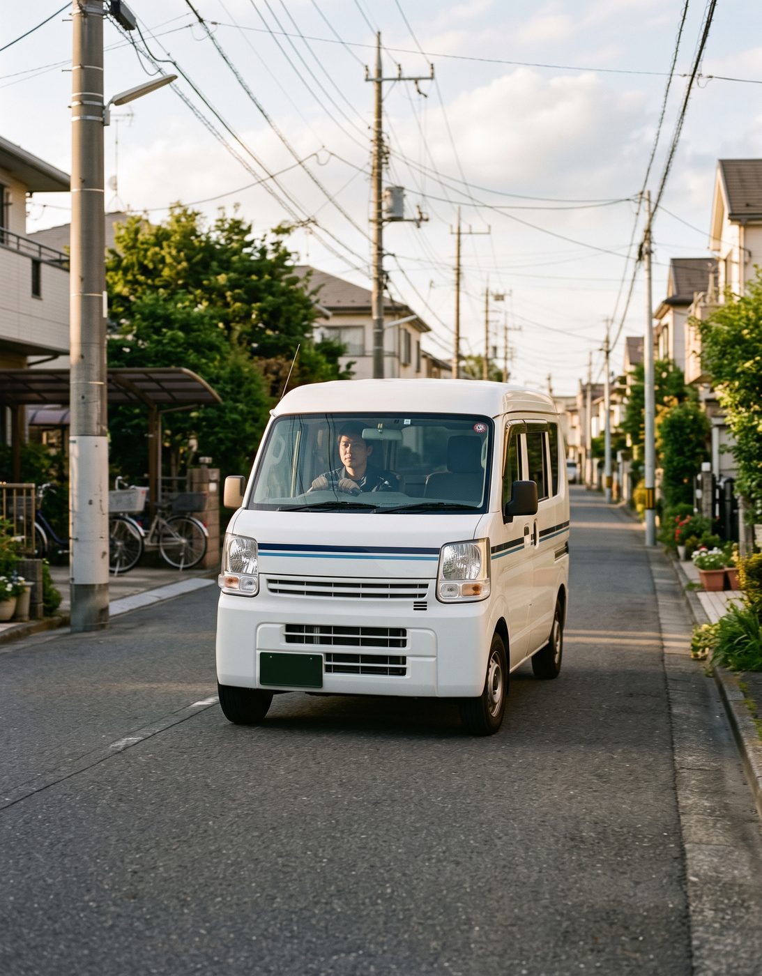街を走る配送車