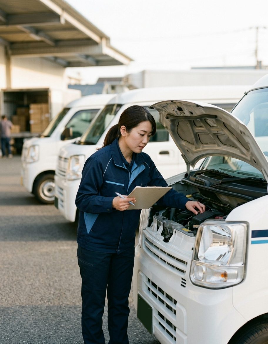 出発前の車両安全点検