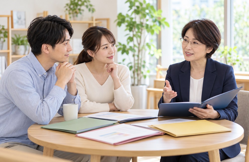 保険代理店で複数の保険を相談するイメージ