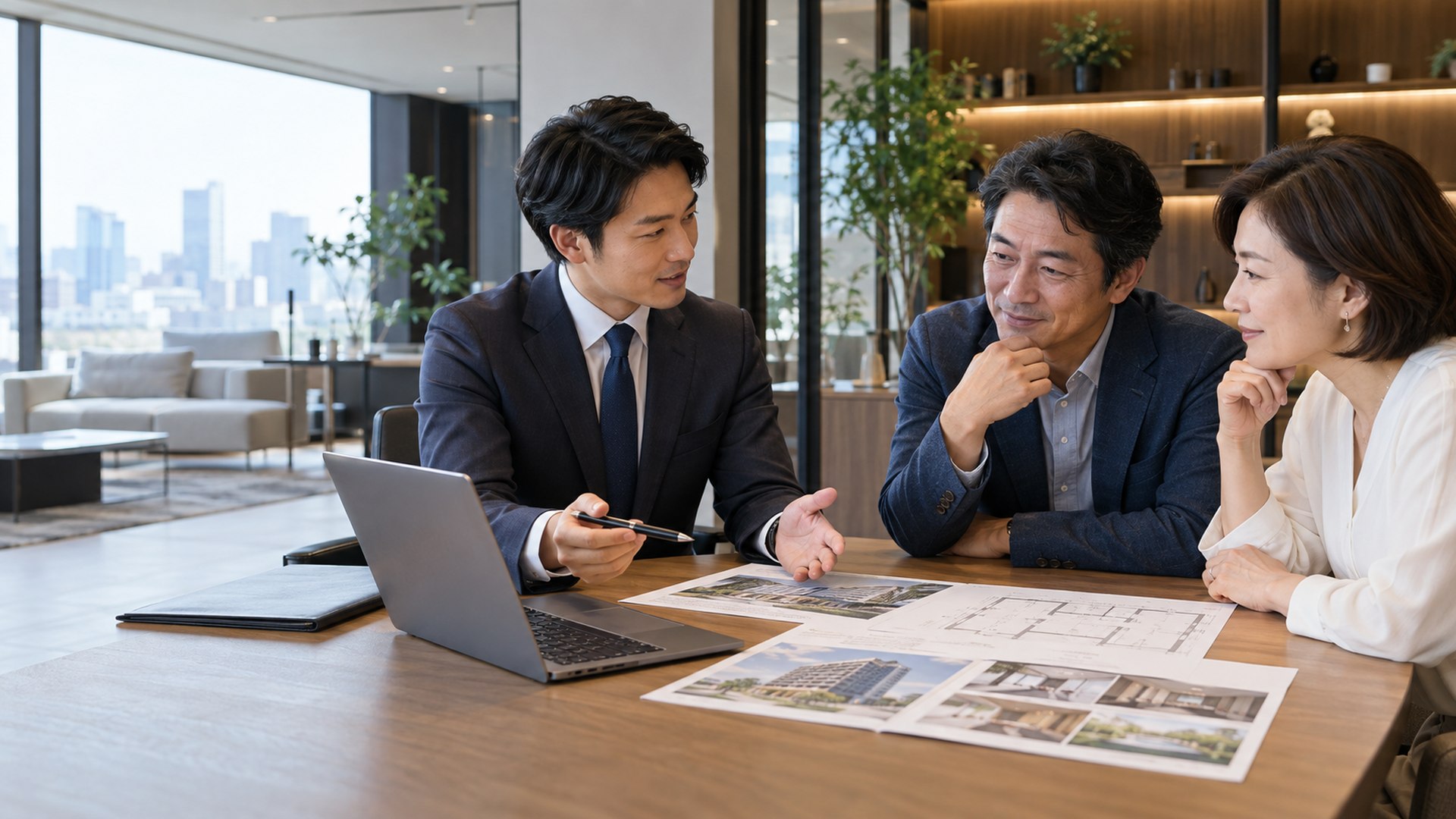オーナー様と打合せする担当者