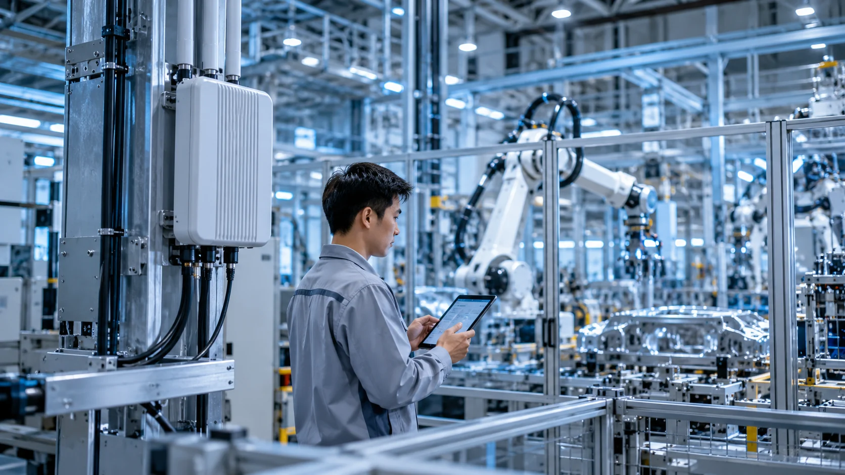 工場で活用されるローカル5G設備