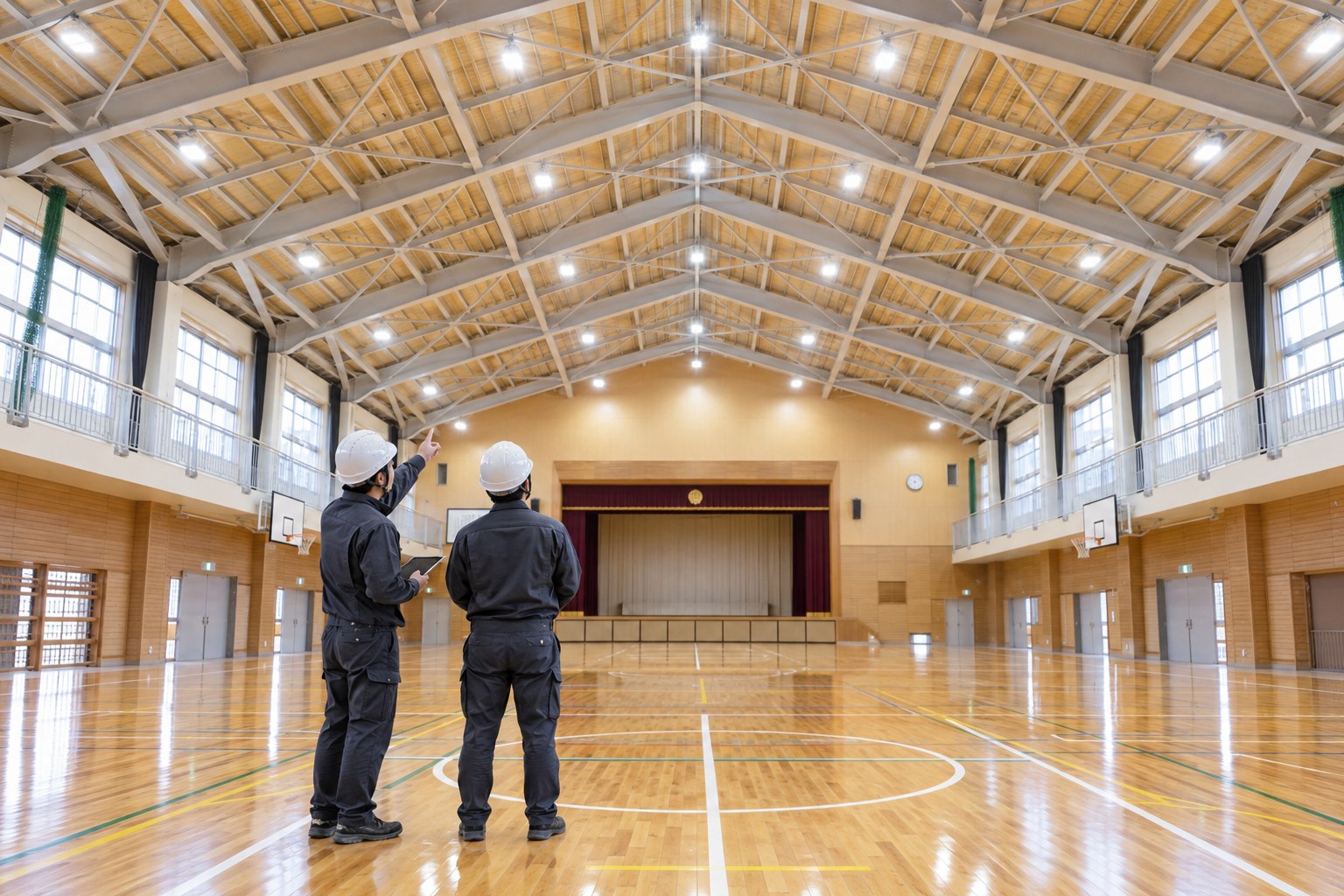学校体育館のLED化
