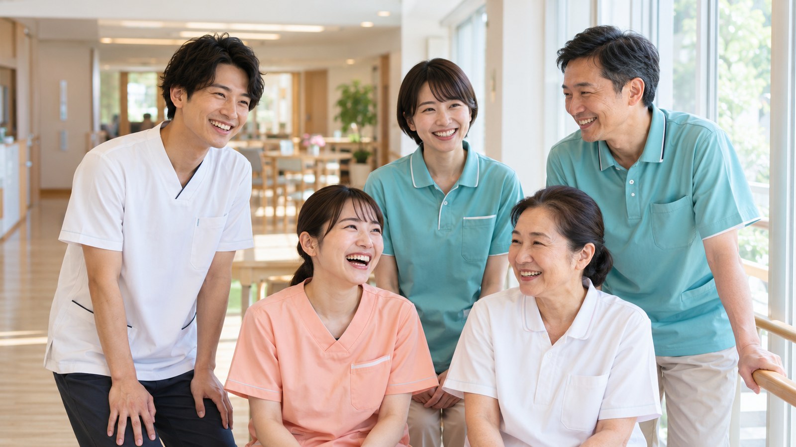 笑顔で働くスタッフたち